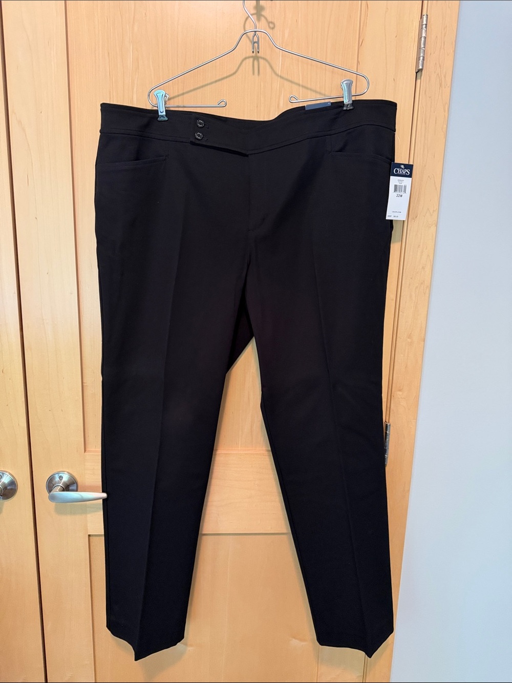 Chaps Black Tailored Dress Pants